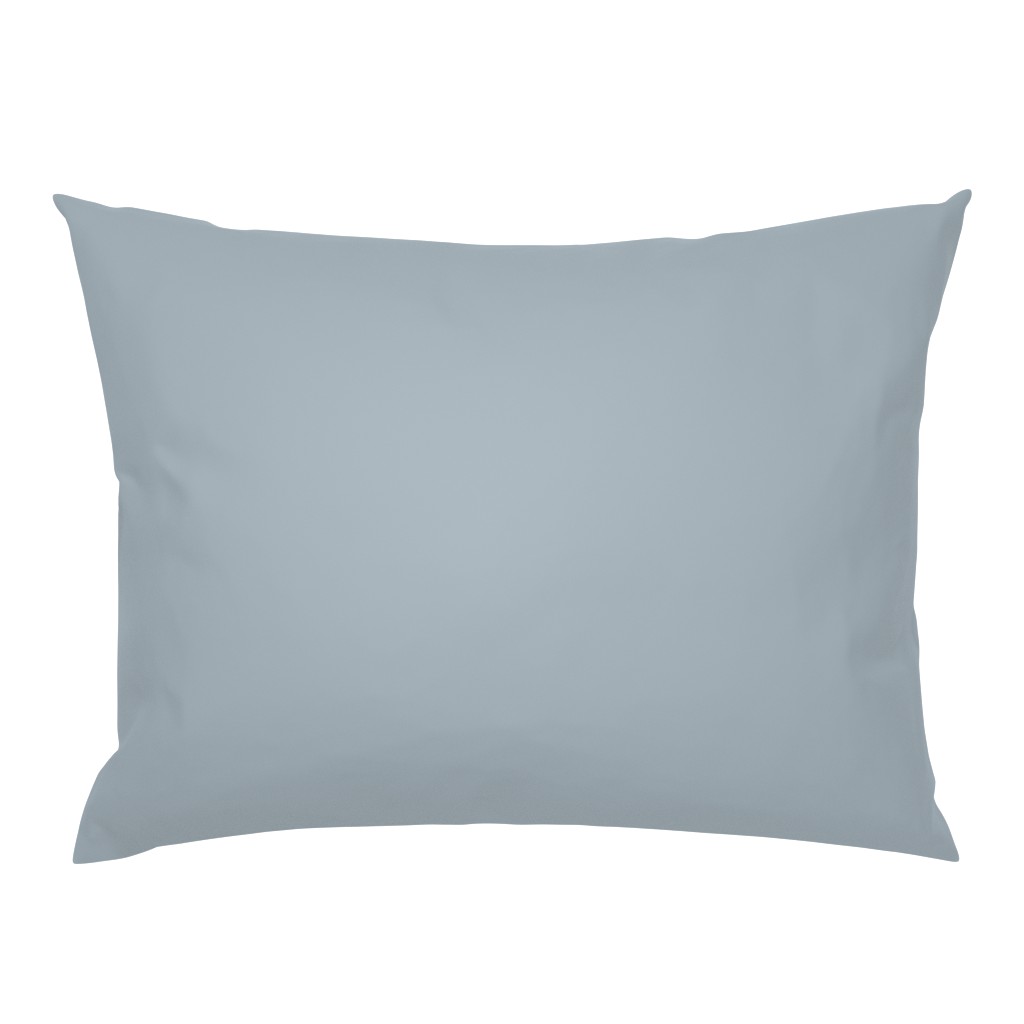 Coastline Linen Quiet Cove Blue Solid pillow by Betsey Johns
