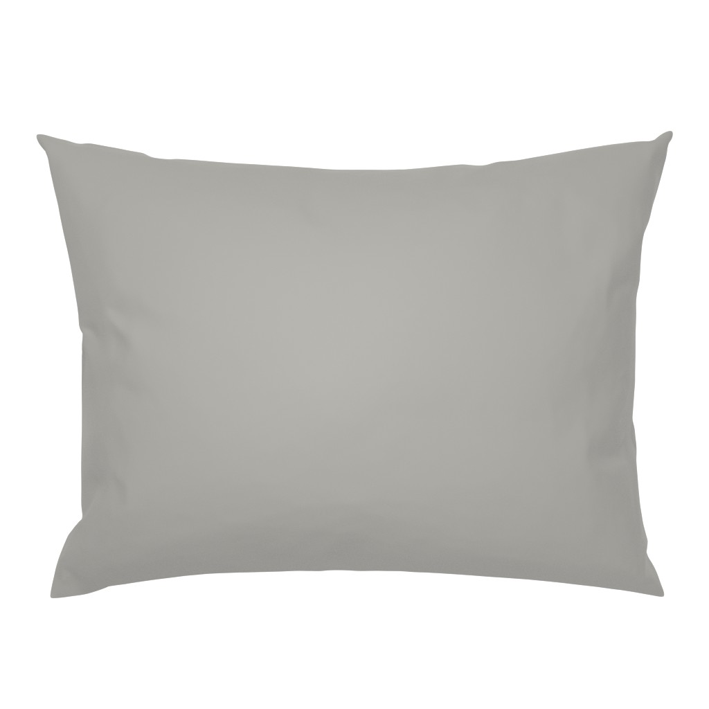 Coastline Linen Cloud Gray Solid pillow by Betsey Johns
