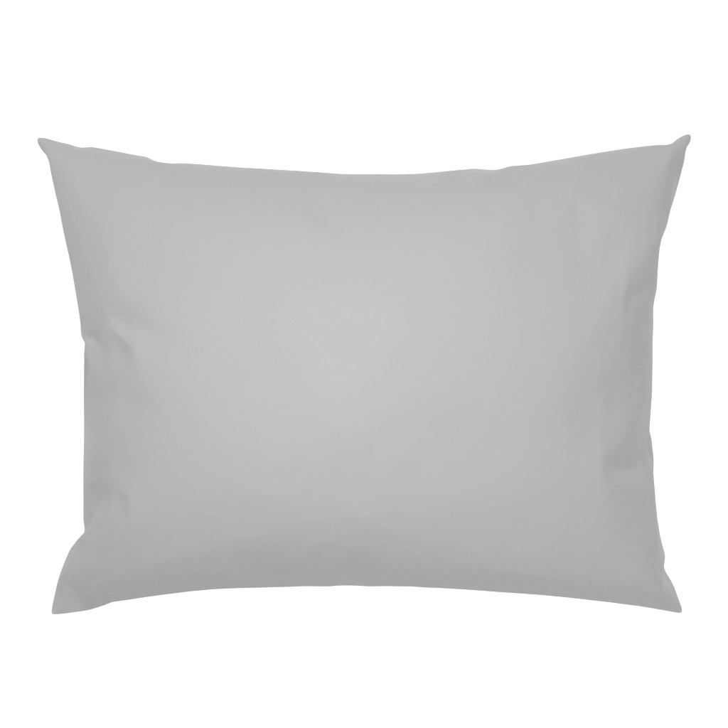 Coastline Linen Soft Sky Gray Solid pillow by Betsey Johns
