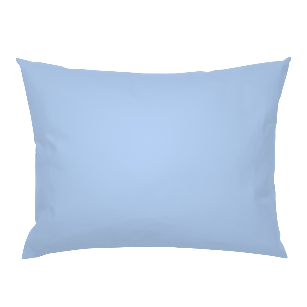 Coastline Linen Morning Sky Blue Solid pillow by Betsey Johns