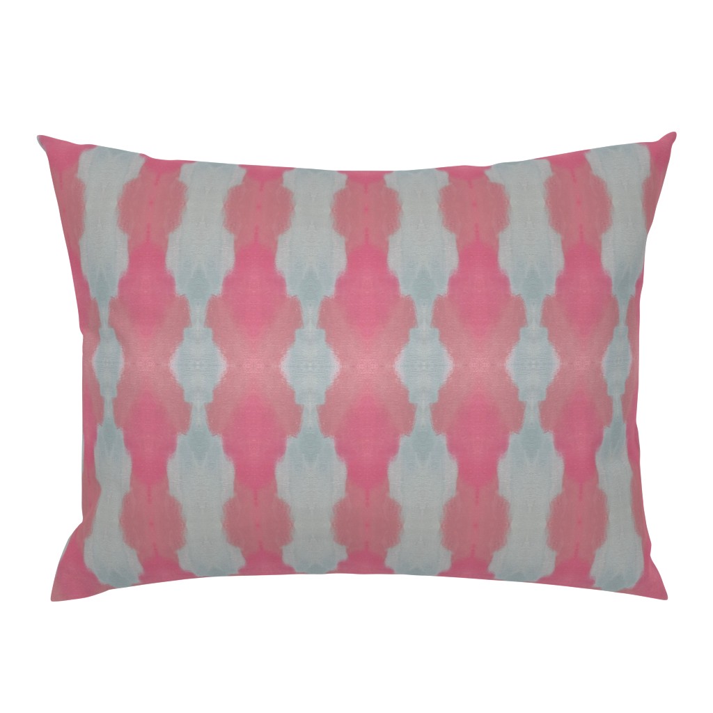 Frances Coral Pink Gray Striped Abstract Watercolor 5 pillow by Betsey Johns