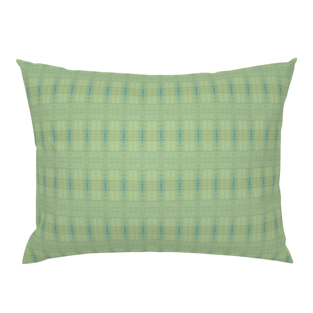 Frances Sage Green Celadon Striped Abstract Watercolor 21 pillow by Betsey Johns
