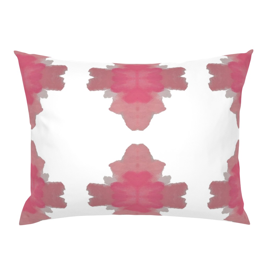 Frances Blush Pink White Floral Abstract Watercolor pillow by Betsey Johns
