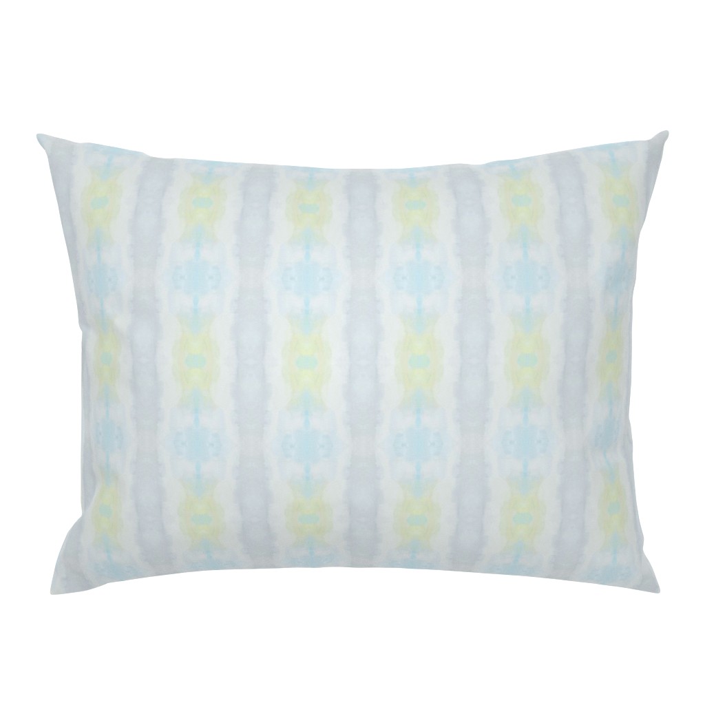 Olivia Pale Sage White Abstract Watercolor 10 pillow by Betsey Johns