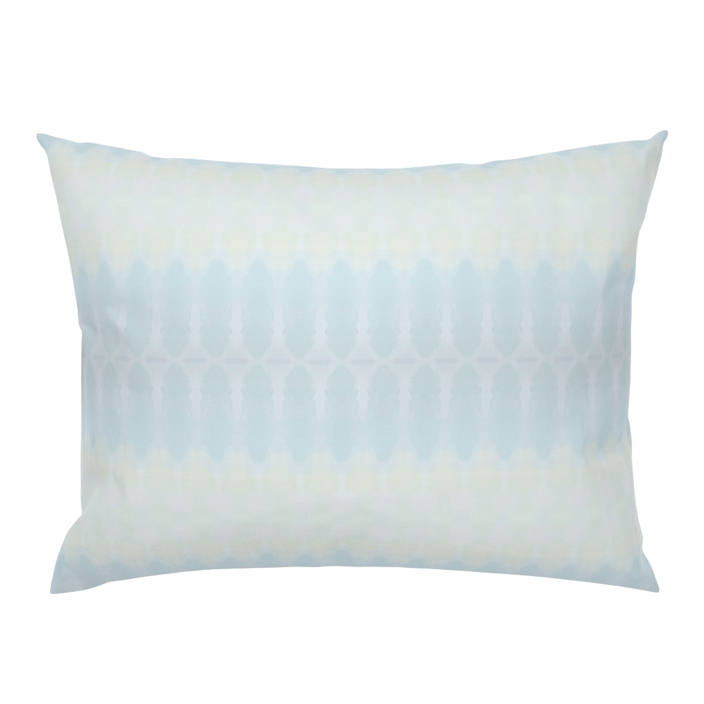Olivia Pale Sage Light Blue White Abstract Watercolor 11 pillow by Betsey Johns