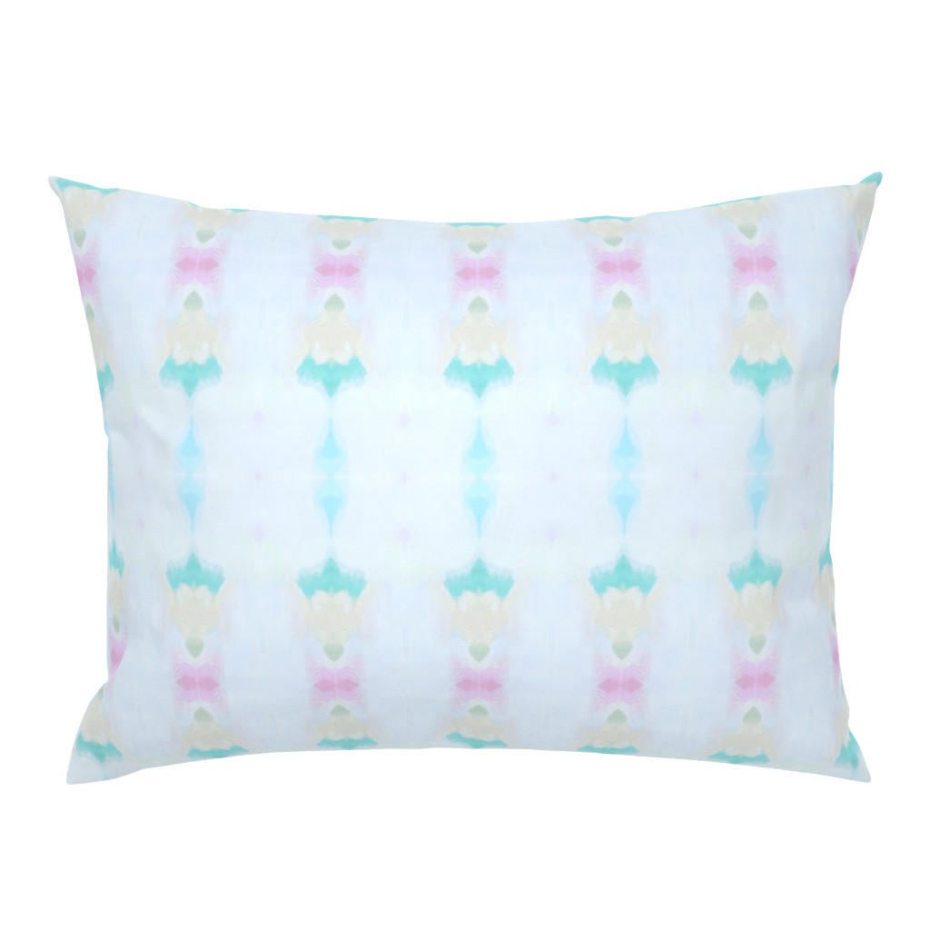 Olivia White Light Blue Pale Sage Abstract Watercolor 12 pillow by Betsey Johns