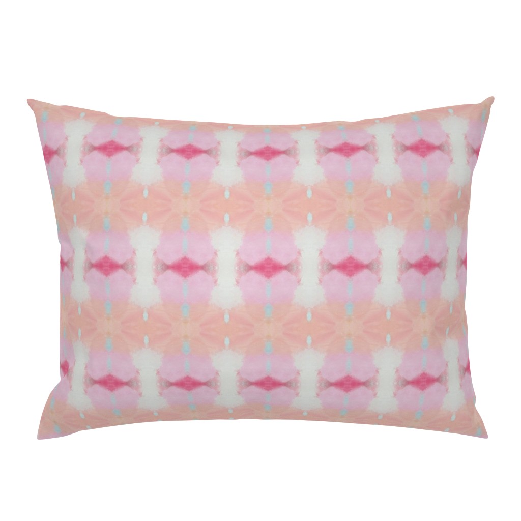 Olivia Pink Coral Abstract Watercolor 16 pillow by Betsey Johns