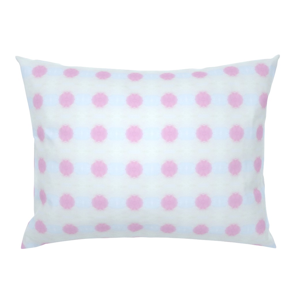 Olivia Pale Sage Light Blue White Dot Abstract Watercolor 24 pillow by Betsey Johns