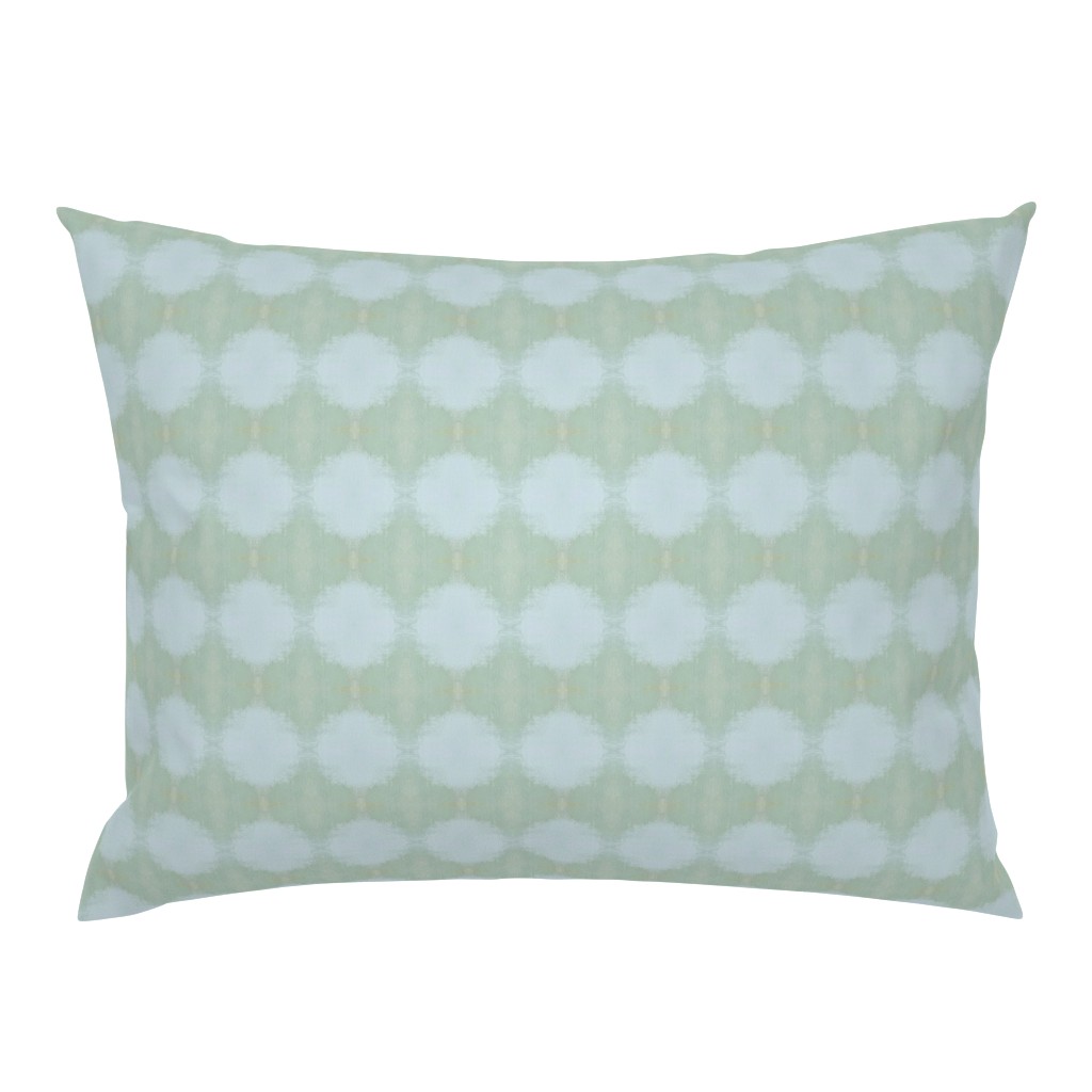 Olivia Sage Green Aqua Dot Abstract Watercolor 25 pillow by Betsey Johns