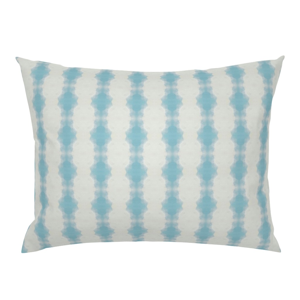 Olivia Aqua Pale Sage Striped Abstract Watercolor 27 pillow by Betsey Johns