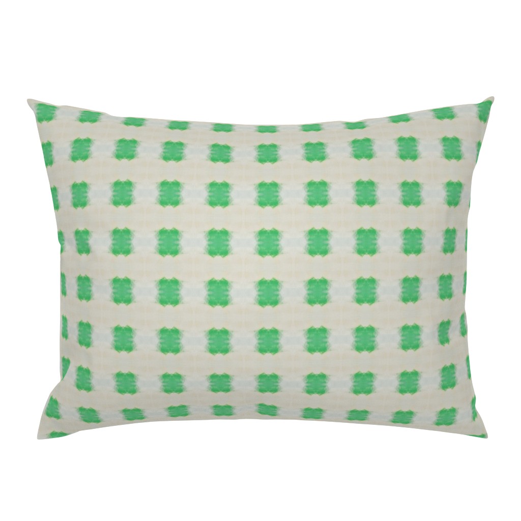 Olivia Yellow Sage Green Dot Abstract Watercolor 28 pillow by Betsey Johns