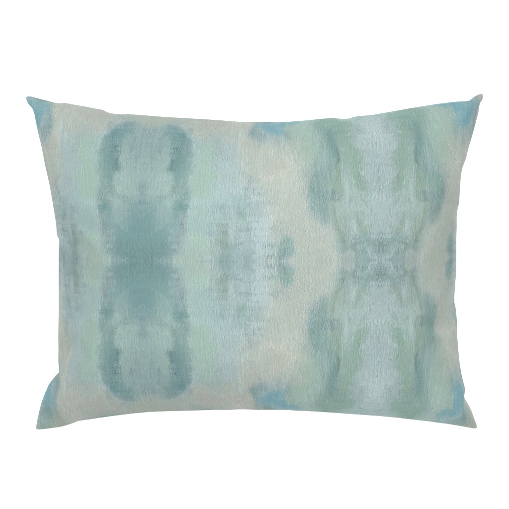 Taylor Pale Aqua Seaglass Neutral Coastal Abstract pillow by Betsey Johns