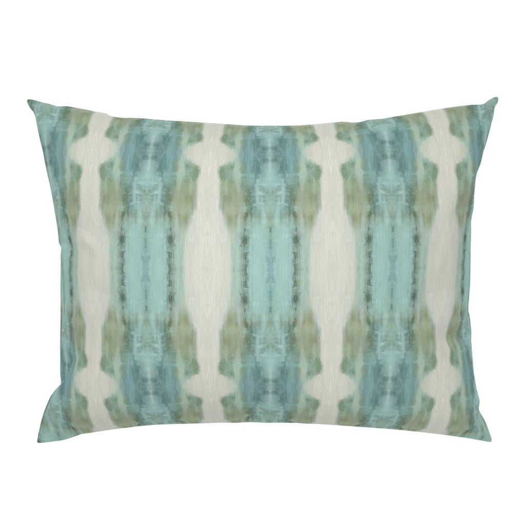 Taylor Ivory Aqua Striped Coastal Abstract pillow by Betsey Johns