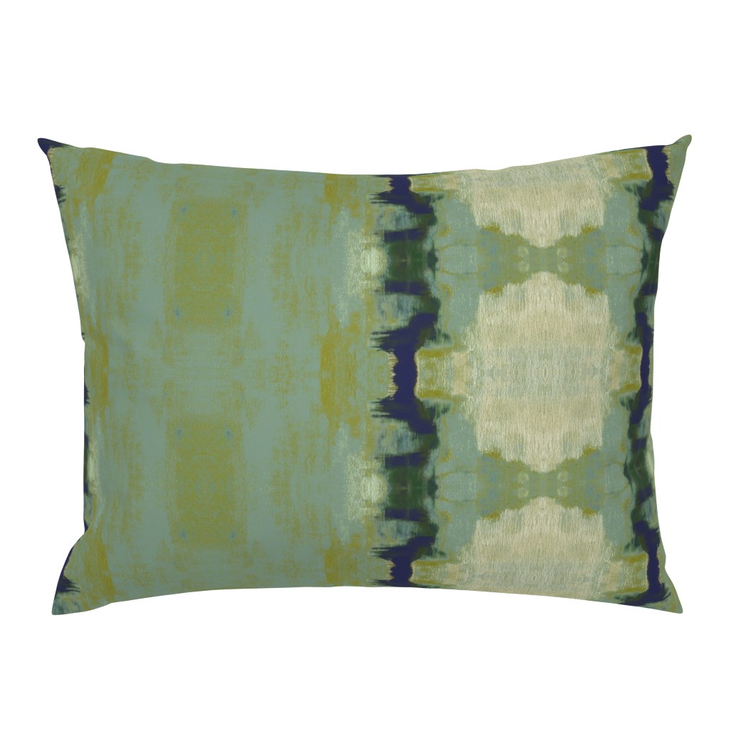 Taylor Ivory Seaglass and Navy Dot Striped Coastal Abstract pillow by Betsey Johns