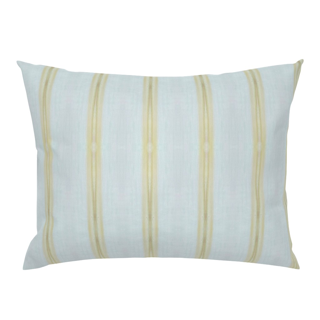 Whispers of Pink Golden Stripe Aqua Sage Green Abstract pillow by Betsey Johns