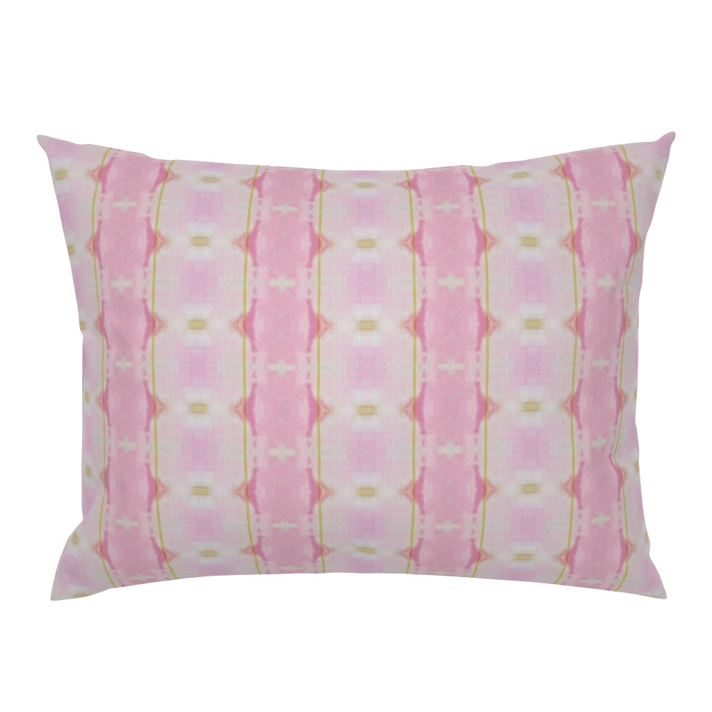 Whispers of Pink Blush Pink Striped Abstract Watercolor 38 pillow by Betsey Johns